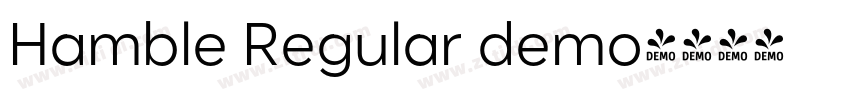 Hamble Regular demo字体转换